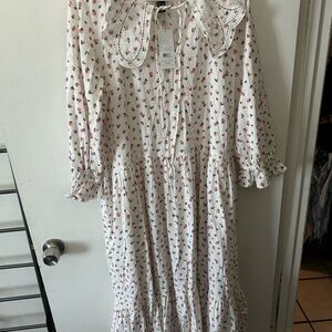 New Look White Floral Blouse